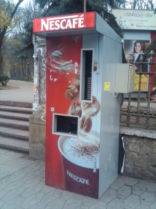 publicitate pe aparate vending